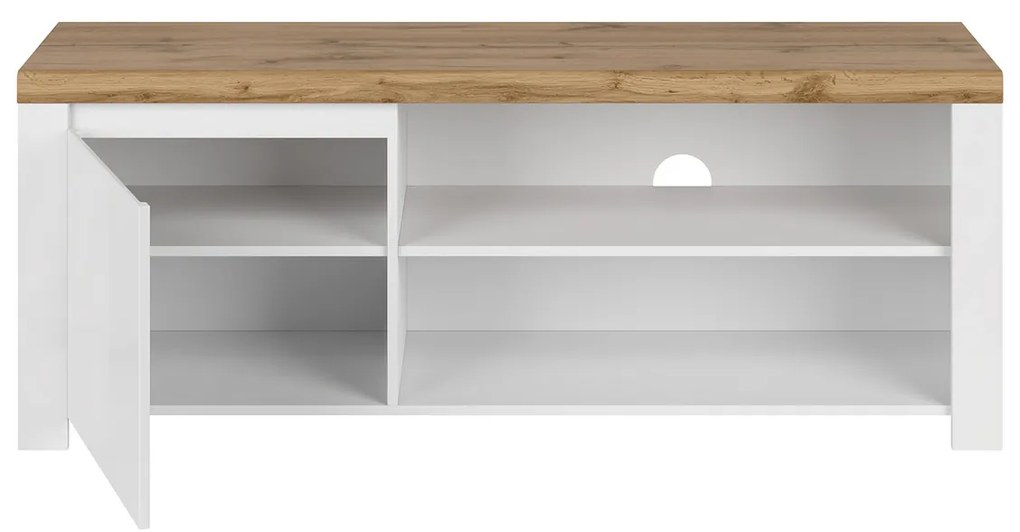 Stolik pod telewizor VILGO 1D160, błyszczący biały