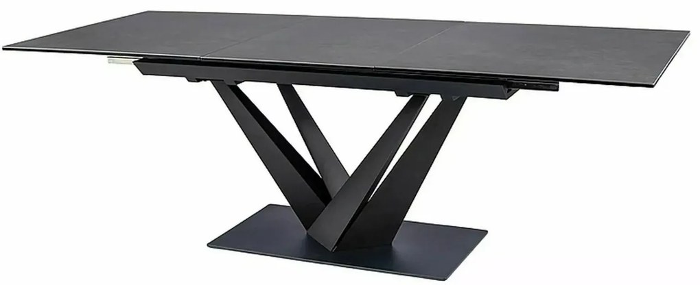 Stół rozkładany SORENTO CERAMIC 160(220)x90 ciemnoszary/czarny mat SIGNAL
