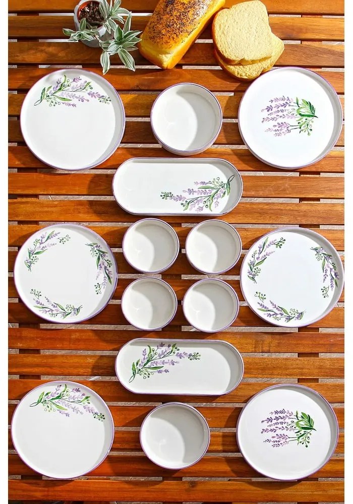 Ceramiczny zestaw talerzy 14 szt. – Hermia