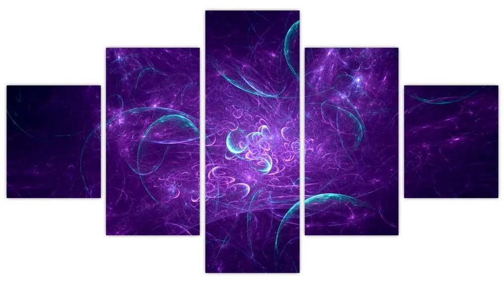 Obraz nowoczesnej niebieskiej abstrakcji (125x70 cm)