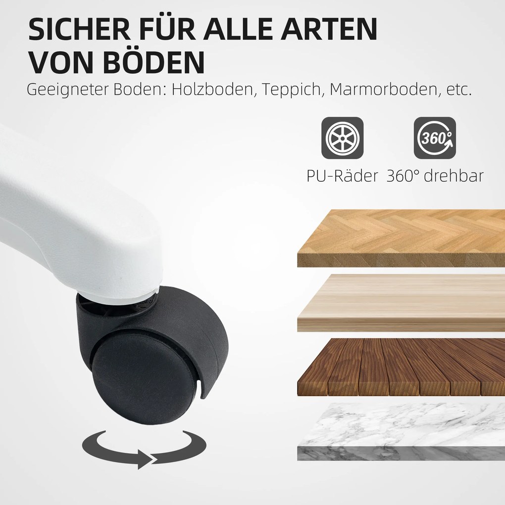 HOMCOM Ergonomiczny Fotel Biurkowy z Siatkowym Oparciem, Wysokość Regulowana, Składane Podłokietniki, 5 Kółek, Funkcja Bujania, Szary