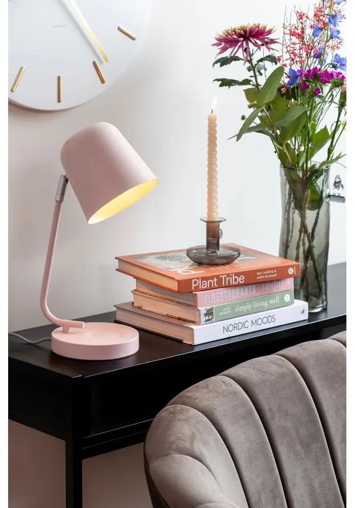 Różowa lampa stołowa (wysokość 38,5 cm) Encantar – Leitmotiv