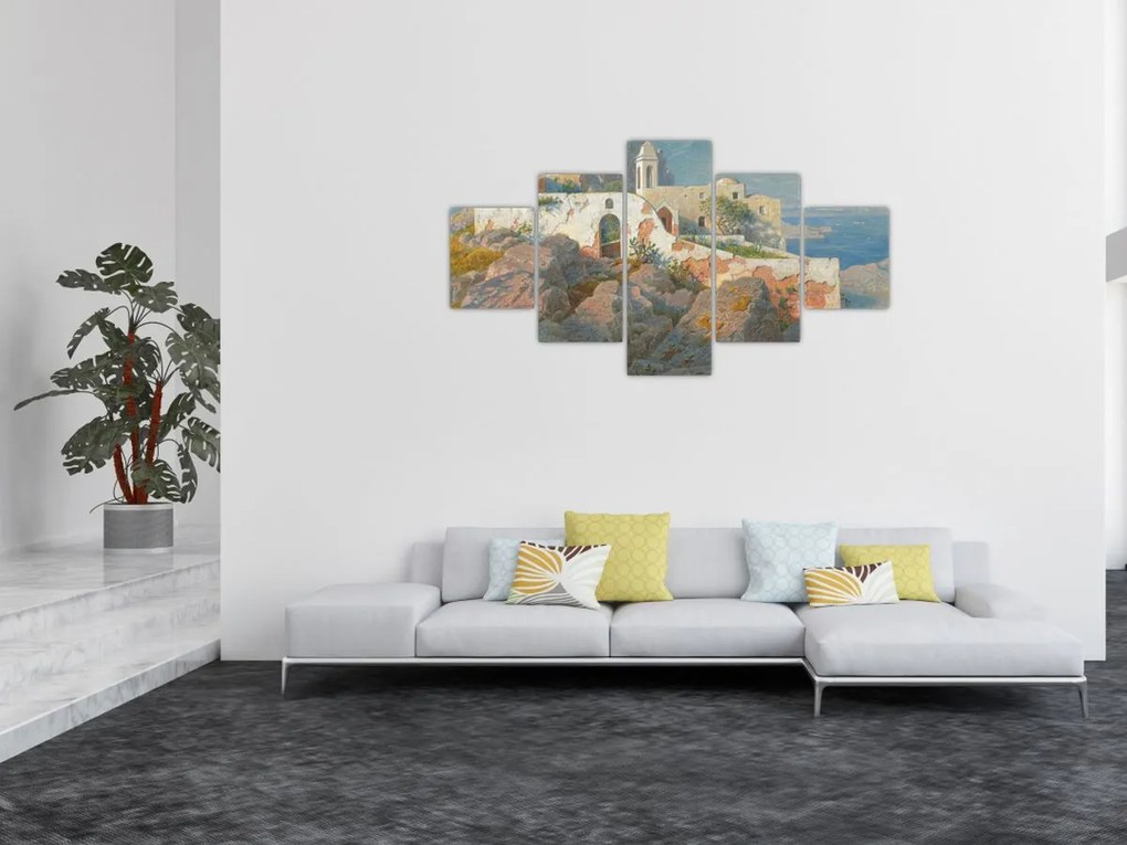 Obraz - William Stanley Haseltine, Santa Maria a Cetrella, Anacapri, reprodukcje (125x70 cm)
