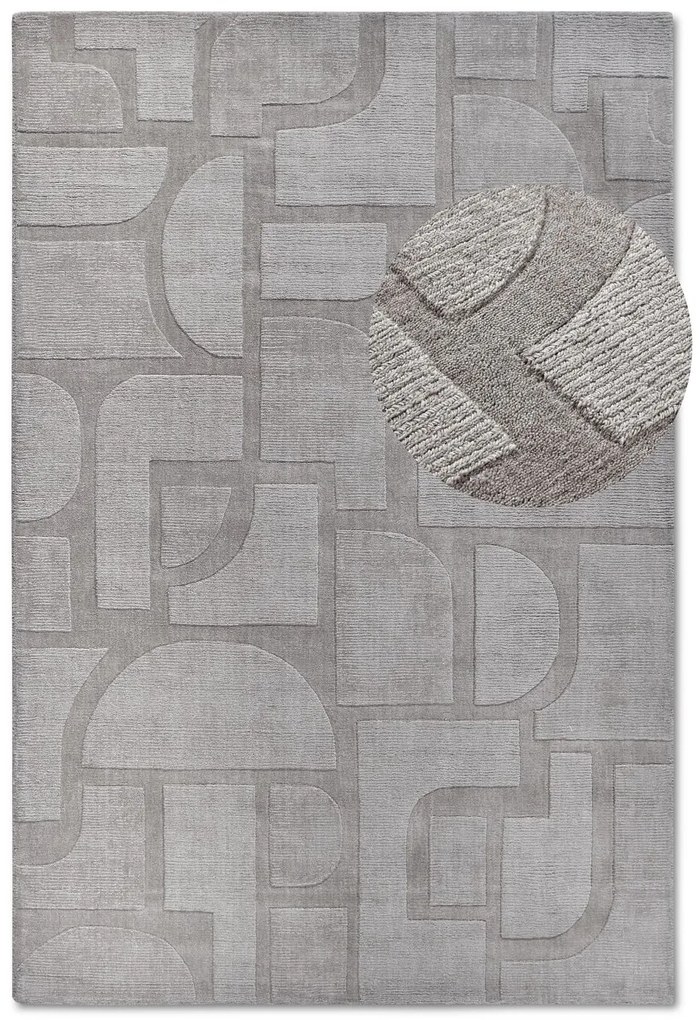Dywan wełniany Villeroy &amp; Boch Alexis szary 80 cm x 150 cm