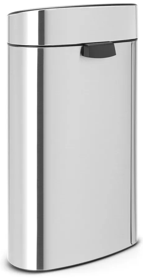Stalowy kosz na śmieci do segregacji odpadów otwierany na dotyk w kolorze matowego srebra 33 l Touch Bin Recycle – Brabantia