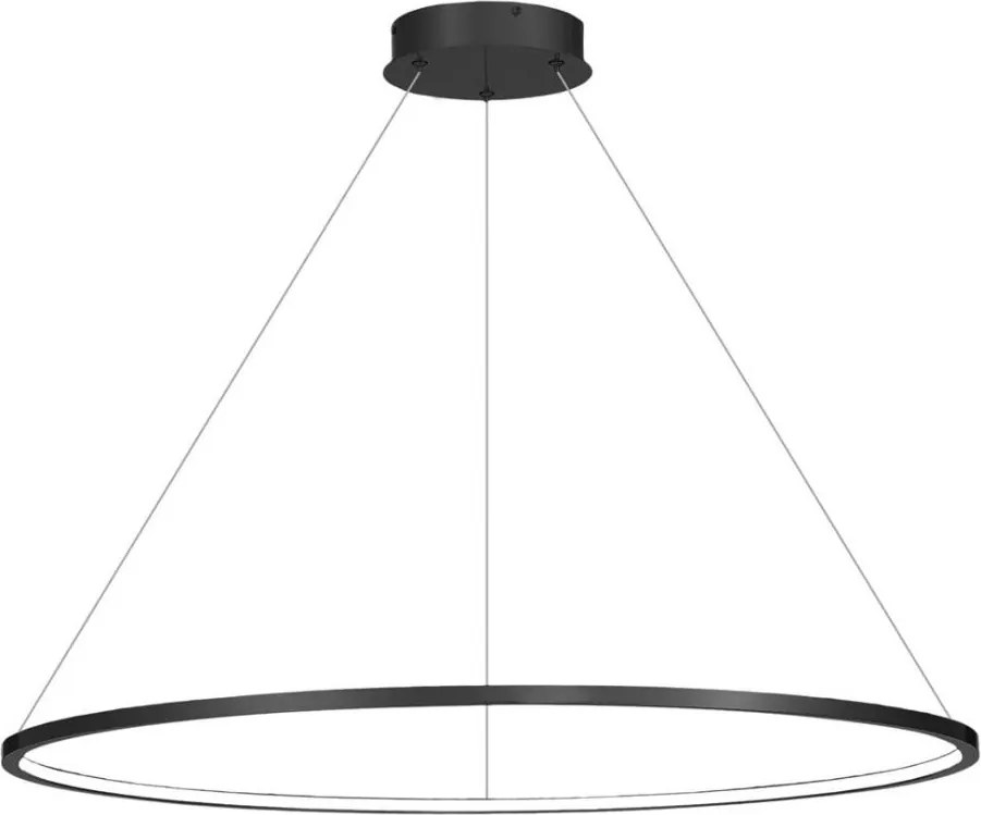 Żyrandol LED wiszący na lince SATURNO LED/57W/230V śr. 100 cm IP44 czarny