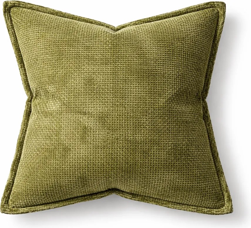 Szenilowa poszewka dekoracyjna Sheila - zielona