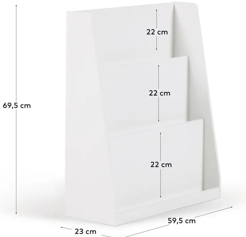 Biały regał dziecięcy 59,5x69,5x23 cm Adiventina – Kave Home
