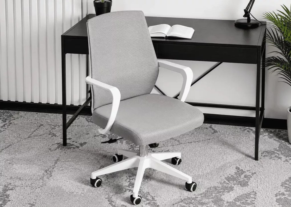 Fotel biurowy Cinema – ergonomiczny fotel obrotowy z mechanizmem TILT, szary