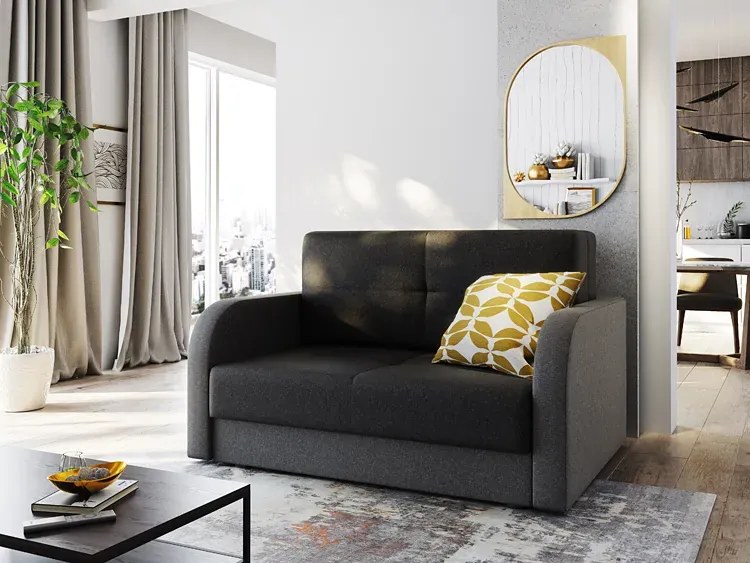 Sofa rozkładana antracyt + szary M4-S67