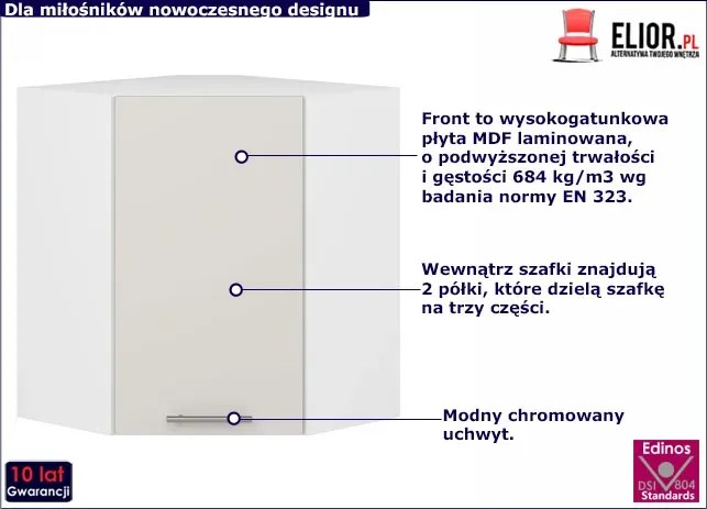 Kaszmirowa górna szafka narożna A8-E09
