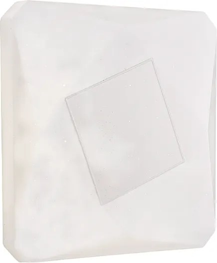 Sendy Q - Kwadratowa lampa sufitowa śr. 50 cm z białego akrylu ze zintegrowaną diodą LED CCT + pilot H.8 - Ø52 - BL329-Q50-PBC