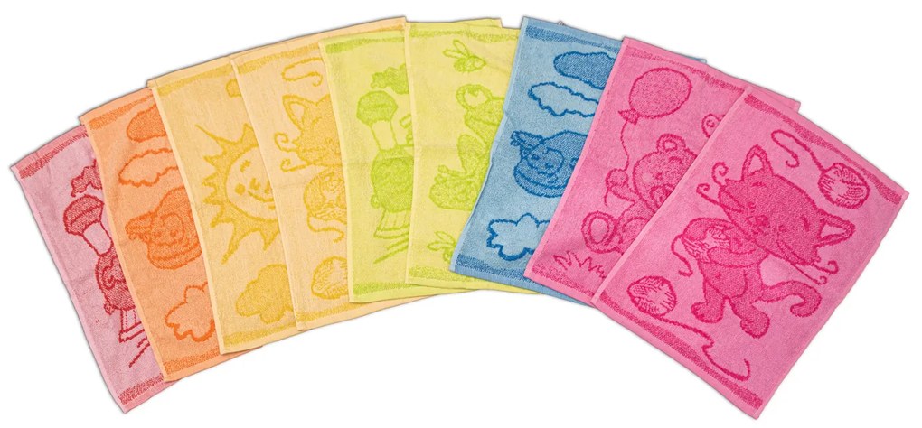 Ręcznik dziecięcy BEBE kot żółty 30x50 cm