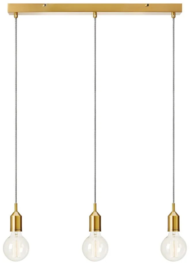 Lampa wisząca w kolorze złota z trzema kloszami Markslöjd Bronx