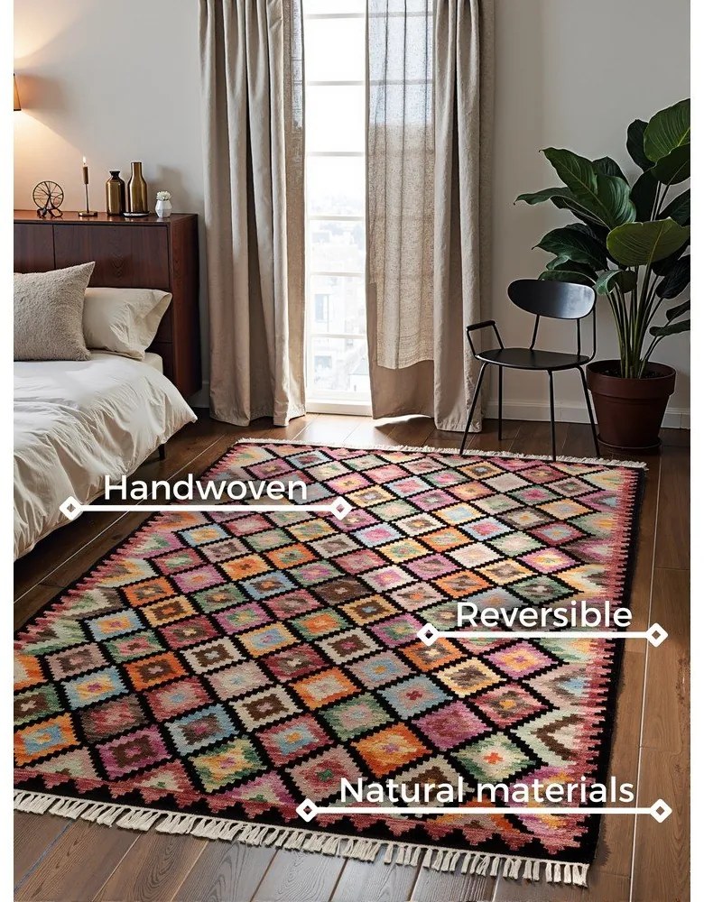 Wełniany dywan dwustronny tkany ręcznie 200x290 cm Kamal Zara – Nouristan