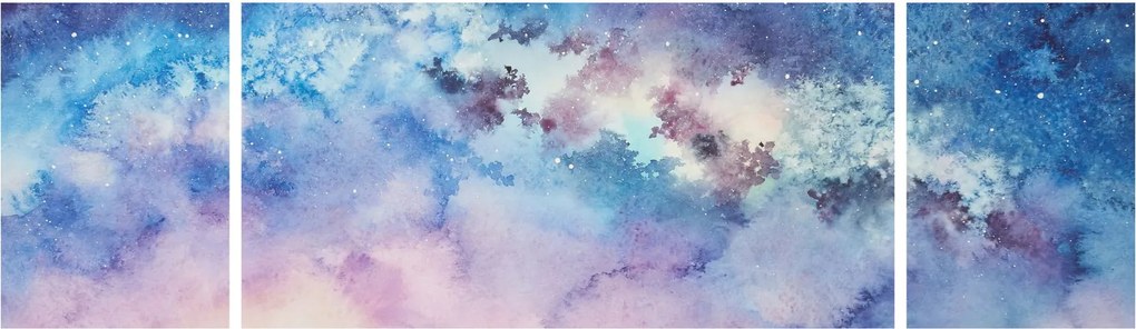 Obraz - Droga Mleczna, akwarela (170x50 cm)