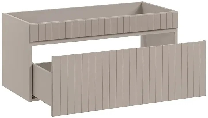 Beżowa szafka umywalkowa z lamelami 100 cm Z7-E42