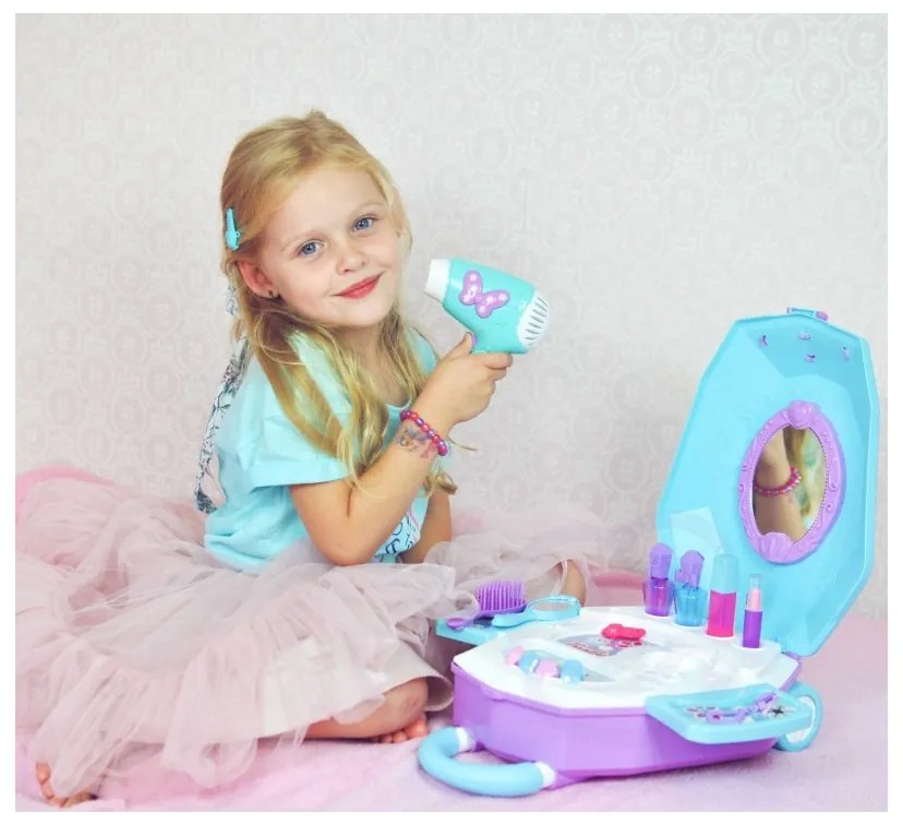 Woopie toaletka dla dziewczynki 2w1 salon piękności w walizce