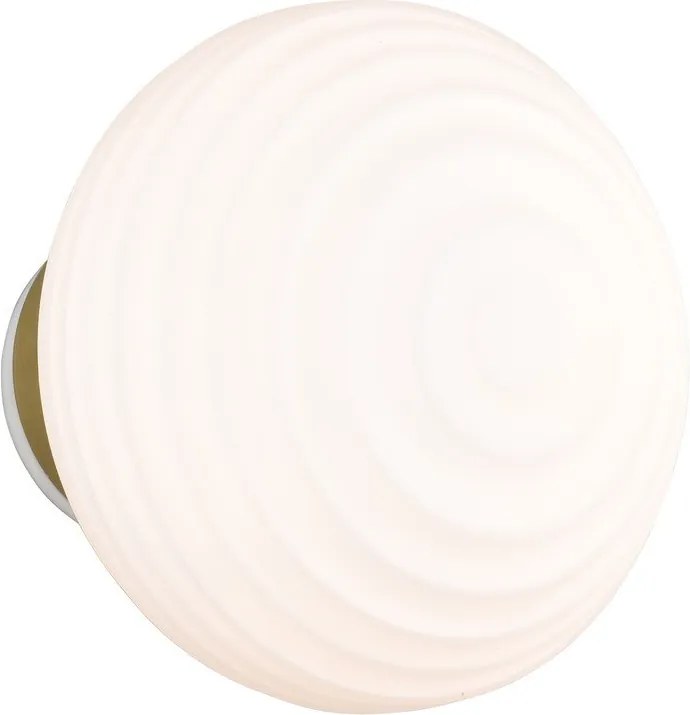 Biały szklany kinkiet LED na USB ø 15,5 cm Earl – Reality