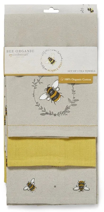 Zestaw ścierek, fartucha i rękawicy kuchennej 5 szt. Bumble Bees – Cooksmart ®