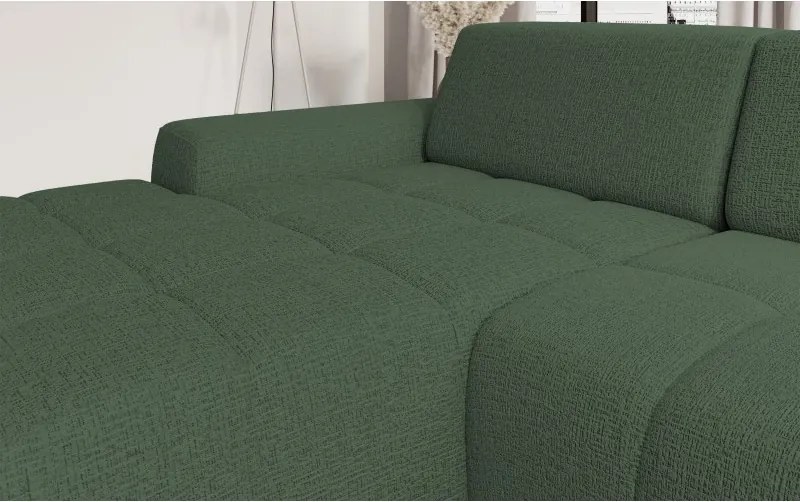 Narożnik SAVIO Lewostronny z Elektryczną Regulacją wolnostojący tkanina KANSAS 22 Zielony WERSAL