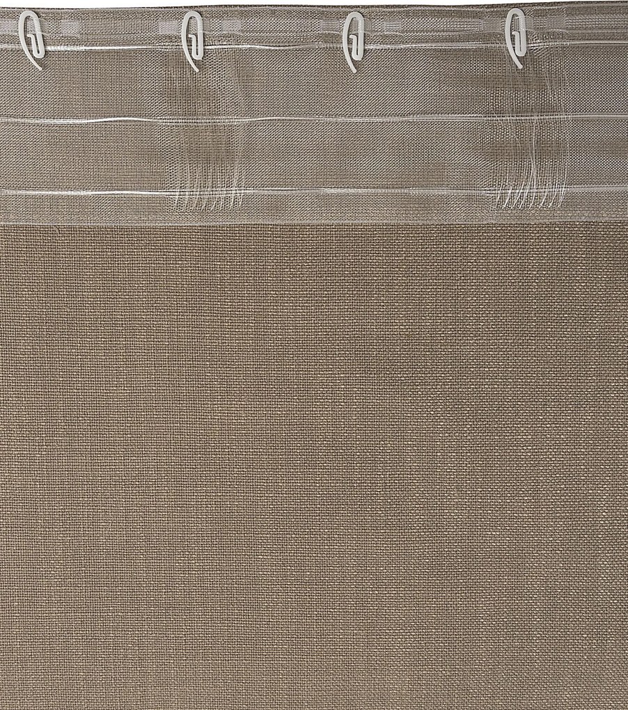 Zasłona gotowa na taśmie marszczącej 140x280cm light brown 1 szt.