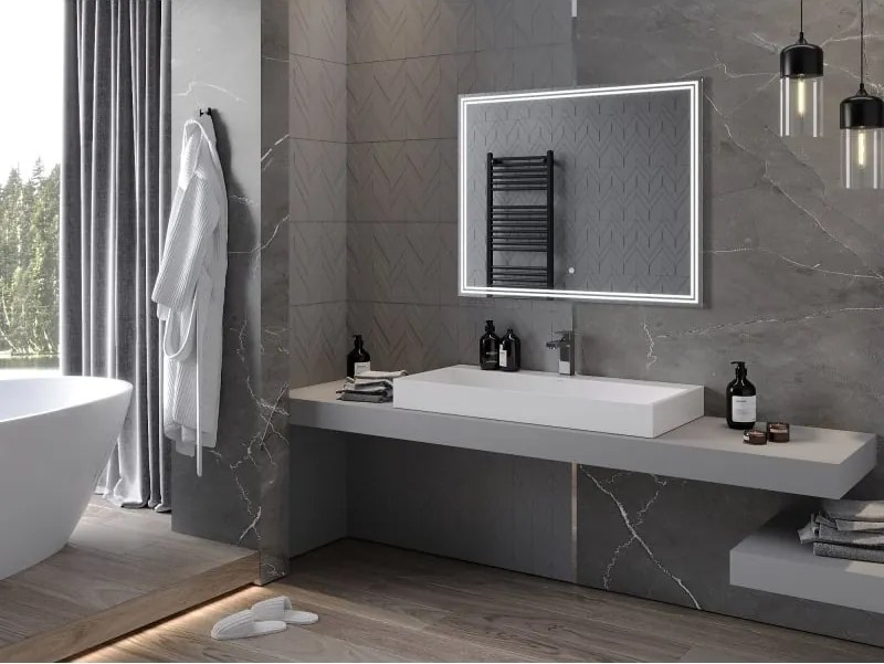 Mexen Taco lustro łazienkowe podświetlane 100 x 80 cm, LED 6000K, antypara - 9805-100-080-611-00