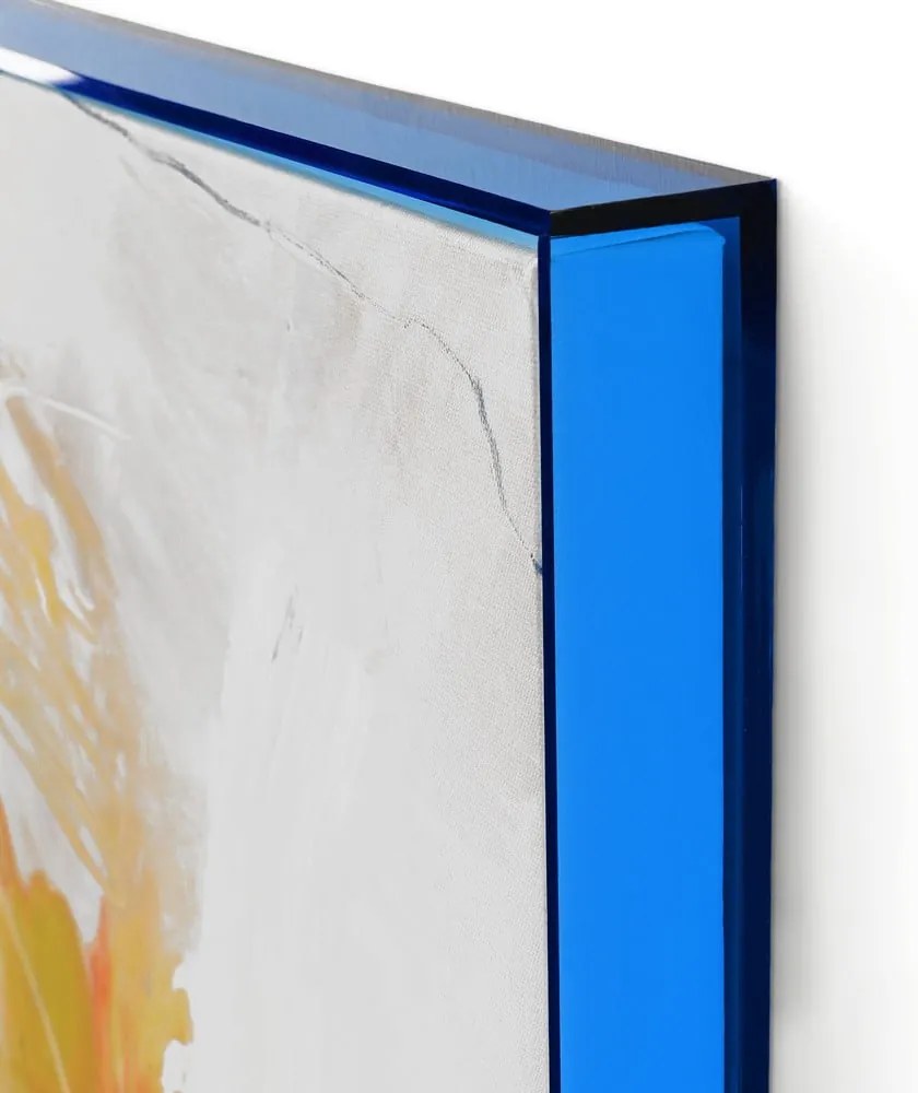 Obraz z ręcznie malowanymi elementami 102x102 cm Confidential Blue – Malerifabrikken