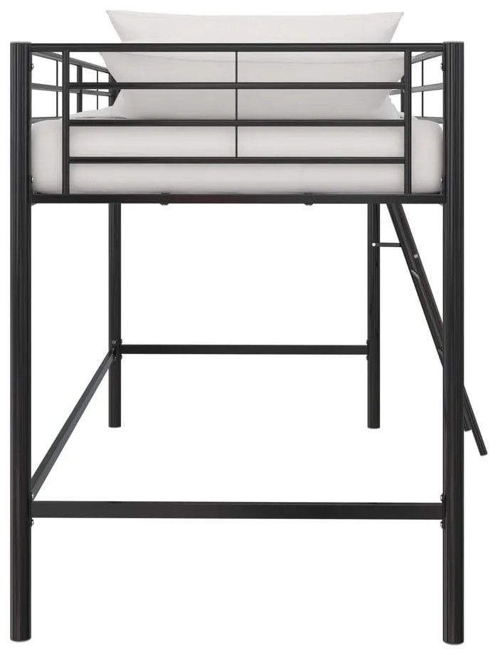 Czarne podwyższone łóżko dziecięce 90x200 cm Jodie – Støraa