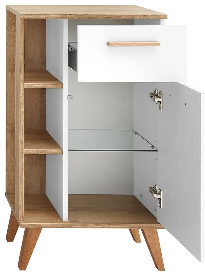 Biała niska szafka łazienkowa 51x90 cm Set 923 – Pelipal