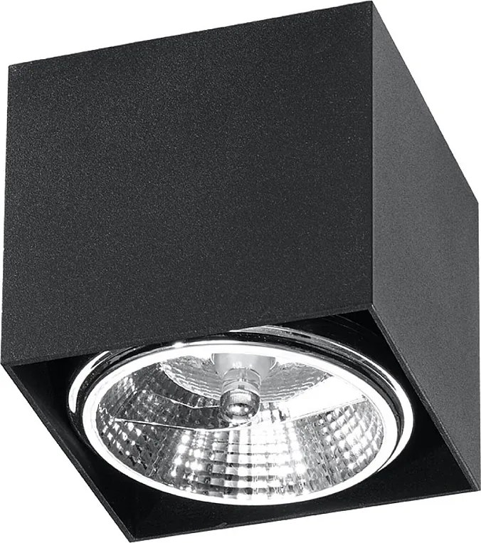 Plafony Nowoczesny Blake, Aluminium - 1 Źródło - L.12 X H.11 Cm - Czarny