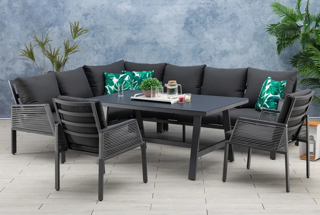 Doppler ELBA ogrodowy zestaw wypoczynkowy antracyt