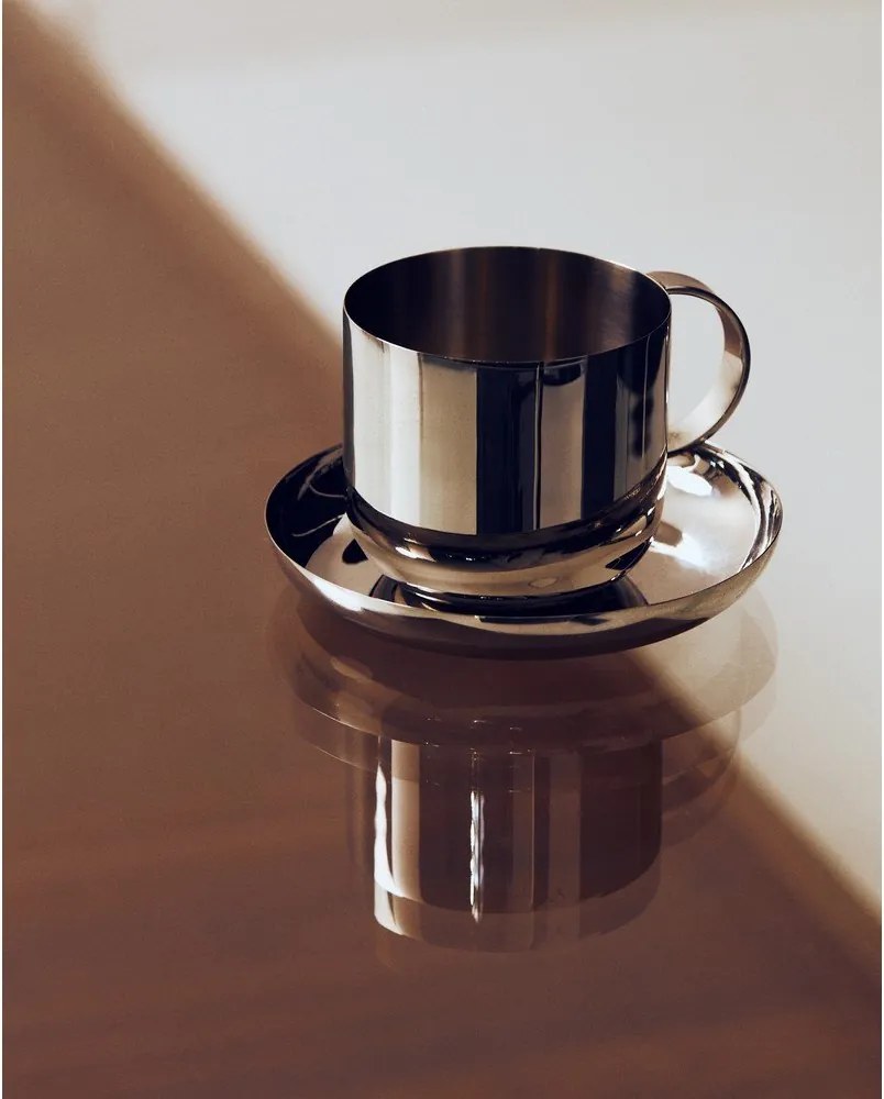 Filiżanki ze stali nierdzewnej w kolorze srebra zestaw 2 szt. Nirela – Kave Home