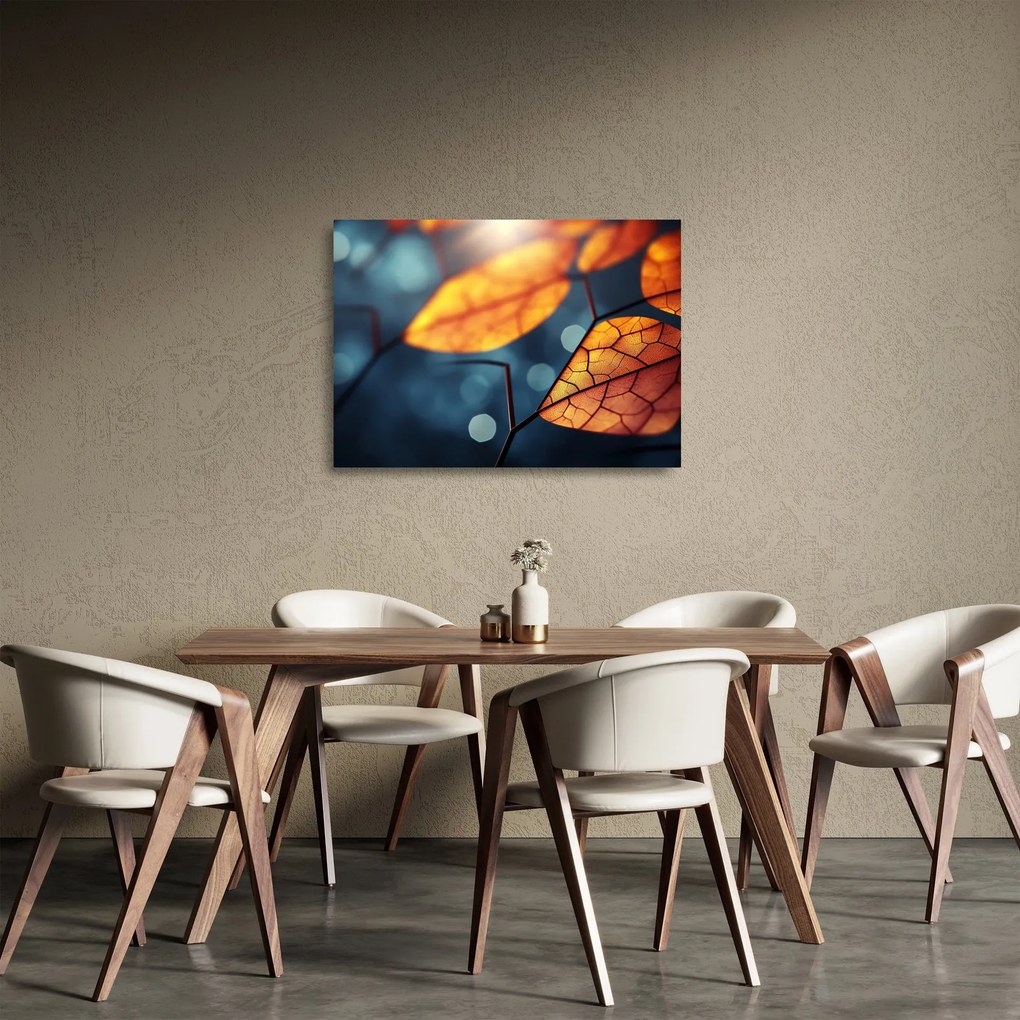 Obraz na szkle - Tekstura liści (70x50 cm)