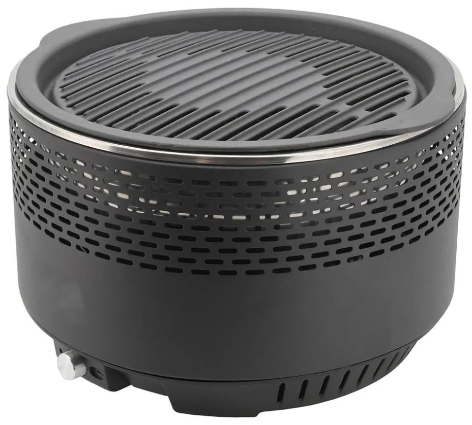 Grill stołowy na węgiel drzewny 4xAA/USB czarny