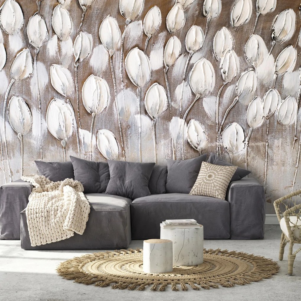 Fototapeta - Tulipany z teksturą (196x136 cm)