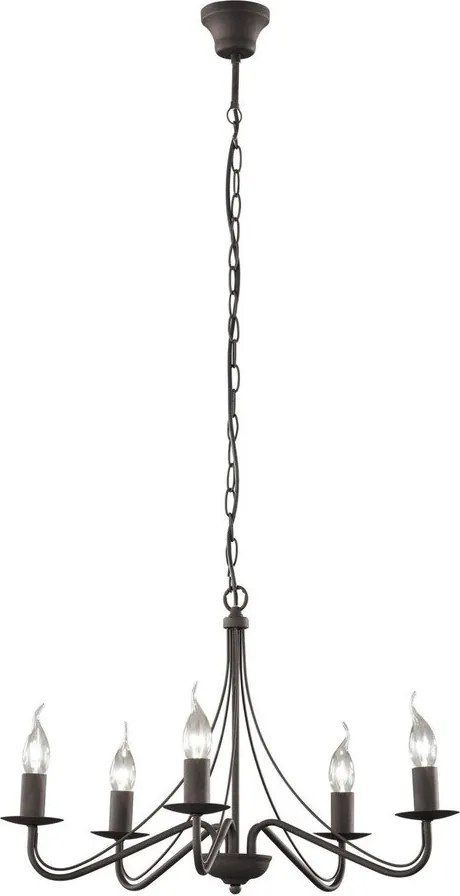 Metalowa lampa wisząca w kolorze brązu ø 55 cm Country – Reality