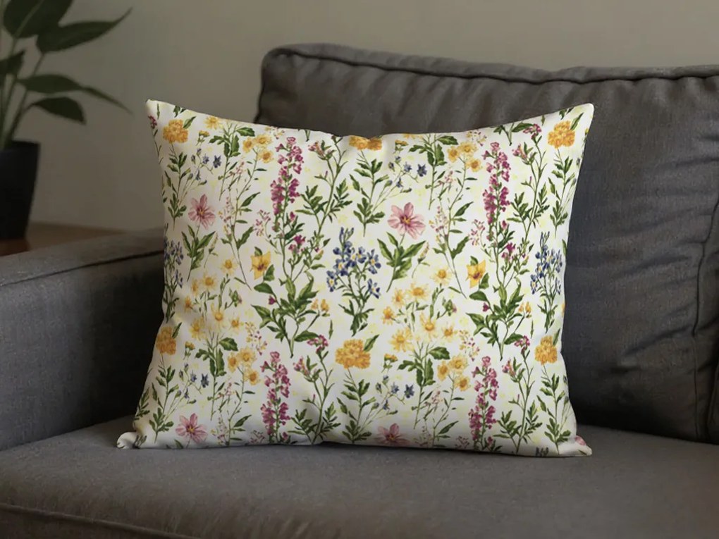 Dekoracyjna poszewka na poduszkę HERBELLE 50x70 cm, kremowa