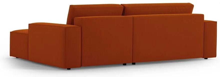 Ceglasty rozkładany narożnik (prawostronny) Jodie – Micadoni Home