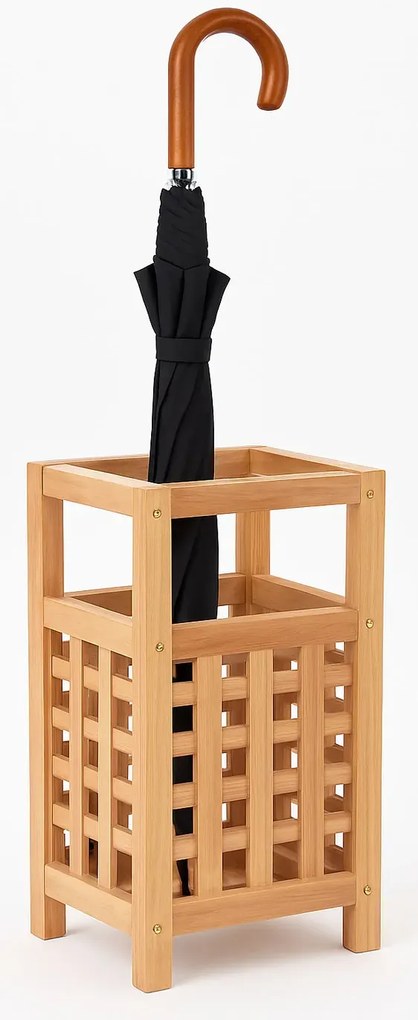 Stojak na parasole z litego drewna orzechowego N8-R23