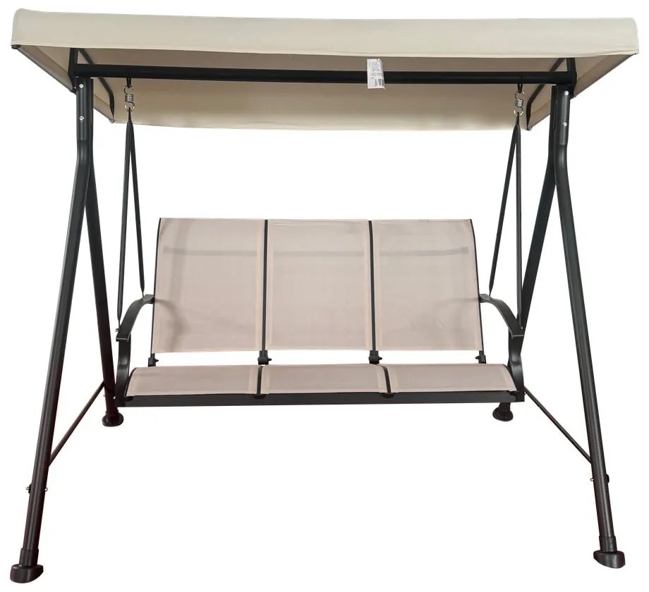 Beżowa metalowa huśtawka ogrodowa Hollywood II – Rojaplast
