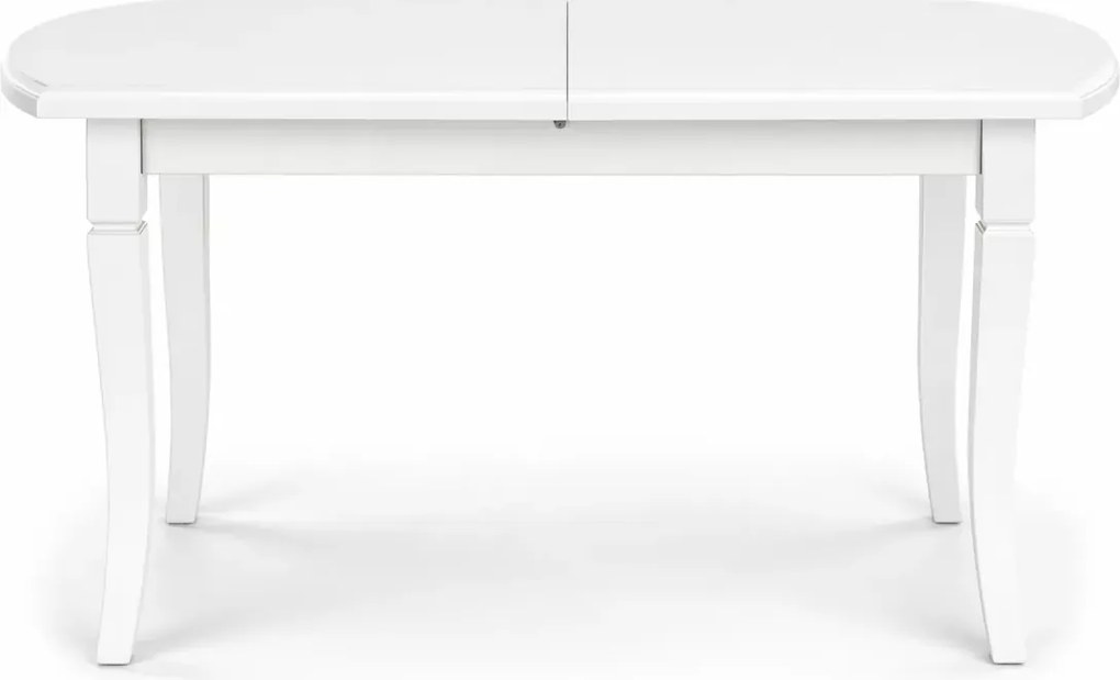Elegancki rozkładany stół owalny Littoral 160-240 cm z laminowanym blatem i drewnianymi nogami