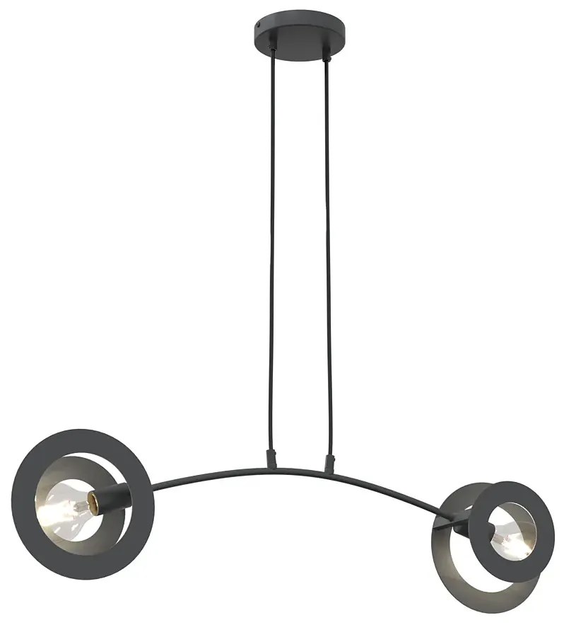 Czarna nowoczesna lampa wisząca - 6X D155 N0-R03