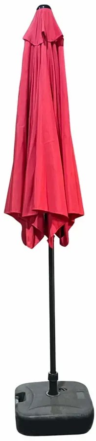 Czerwony okrągły parasol ogrodowy - Ancor