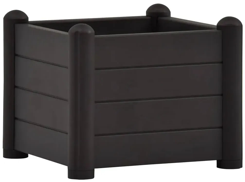 Antracytowa prostokątna donica ogrodowa W7-L10