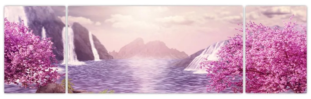 Obraz jeziora (170x50 cm)