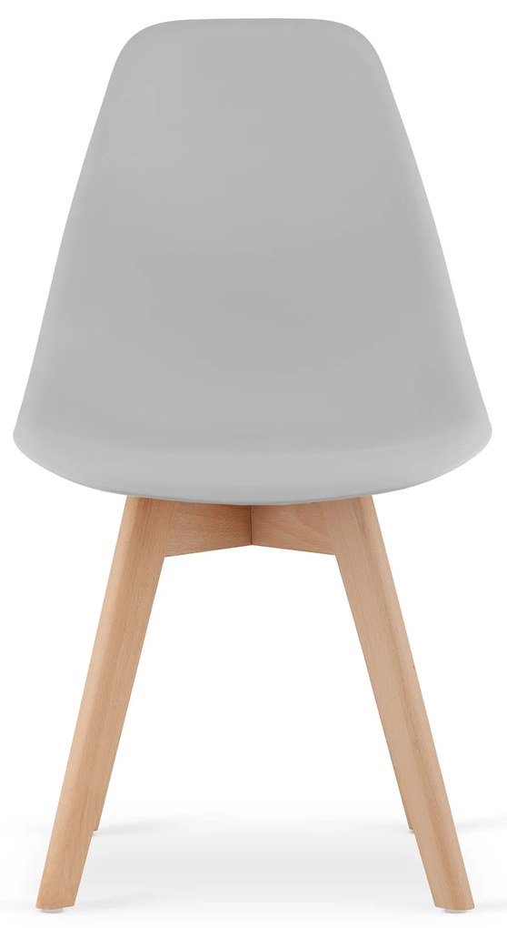 Zestaw jadalniany 1 + 4, czarny stół ADRIA 120x80 cm + szare krzesło KITO