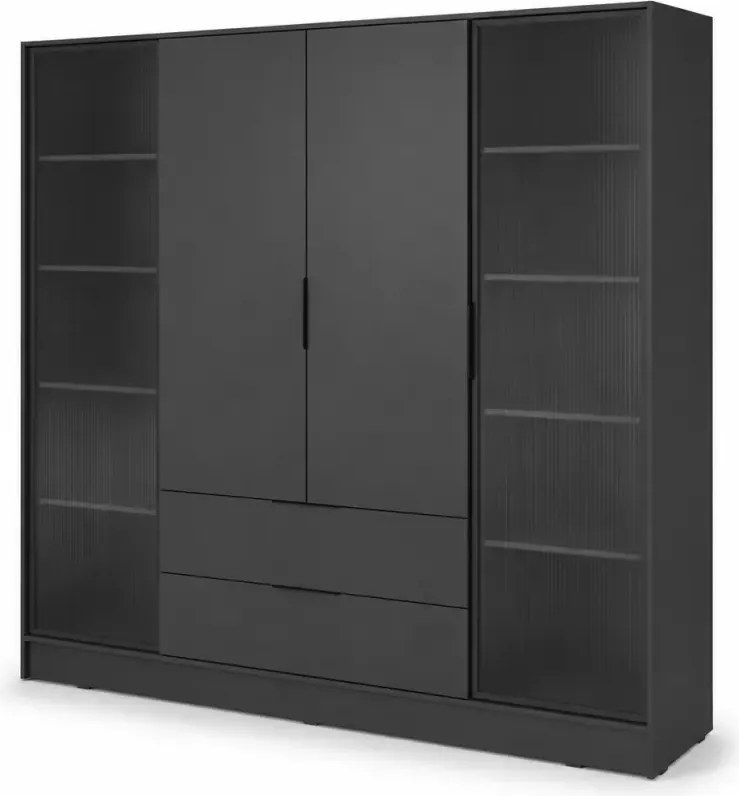 Szafa Tetrix 4D 206cm LED garderoba szkło szuflady