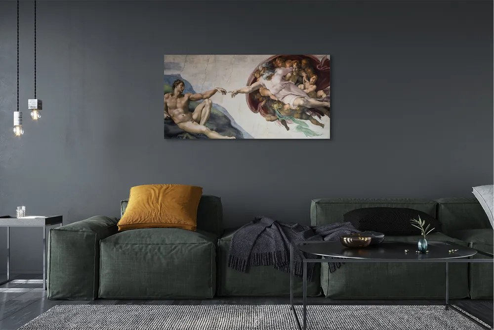 Obraz drukowany na płótnie Stworzenie Adama - Michał Anioł