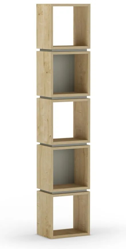 Zielony regał w dekorze dębu 32x167 cm Lofty – Marckeric